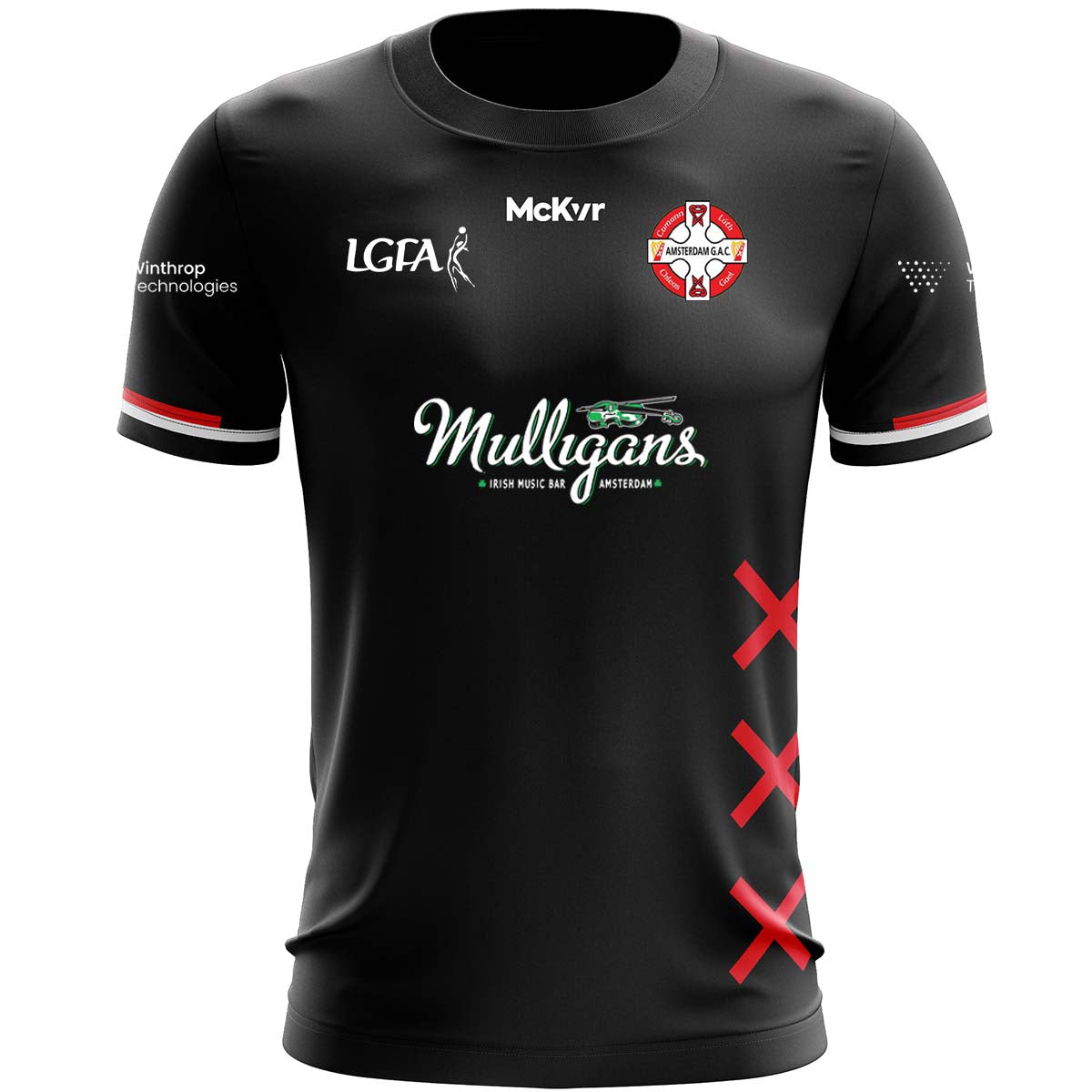 Mc Keever Amsterdam LGFA Playing Jersey - Youth - Black