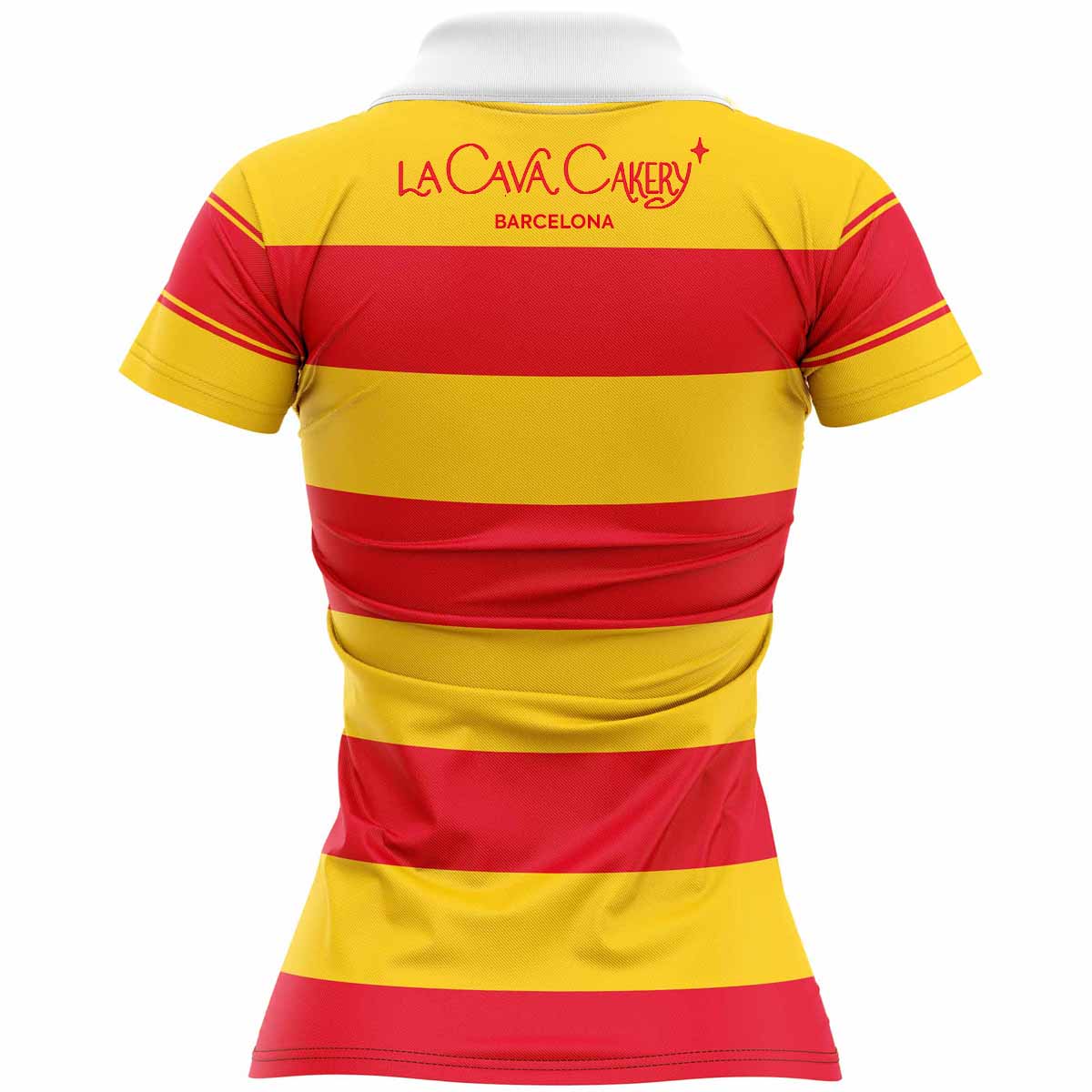 Mc Keever Barcelona Gaels LGFA Home Jersey - Womens - Saffron/Red