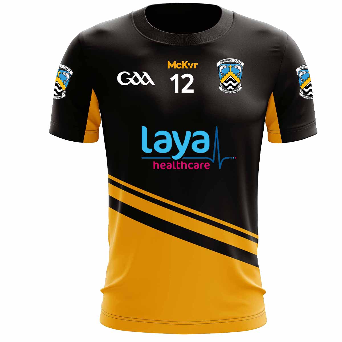 Mc Keever Fermoy GAA Numbered Home Jersey - Adult - Black Player Fit