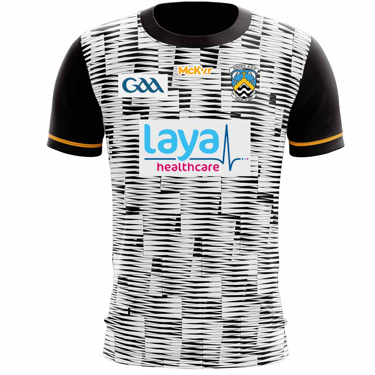 Mc Keever Fermoy GAA Training Jersey - Adult - White/Black Player Fit