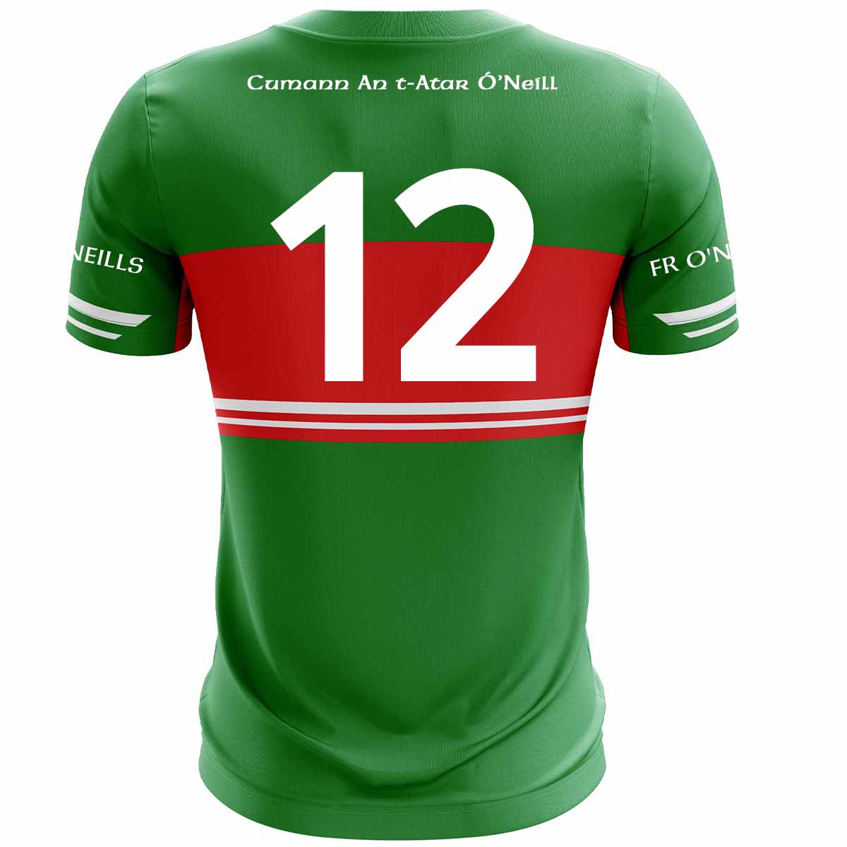 Mc Keever Fr O'Neills GAA Numbered Home Jersey - Adult - Green/Red