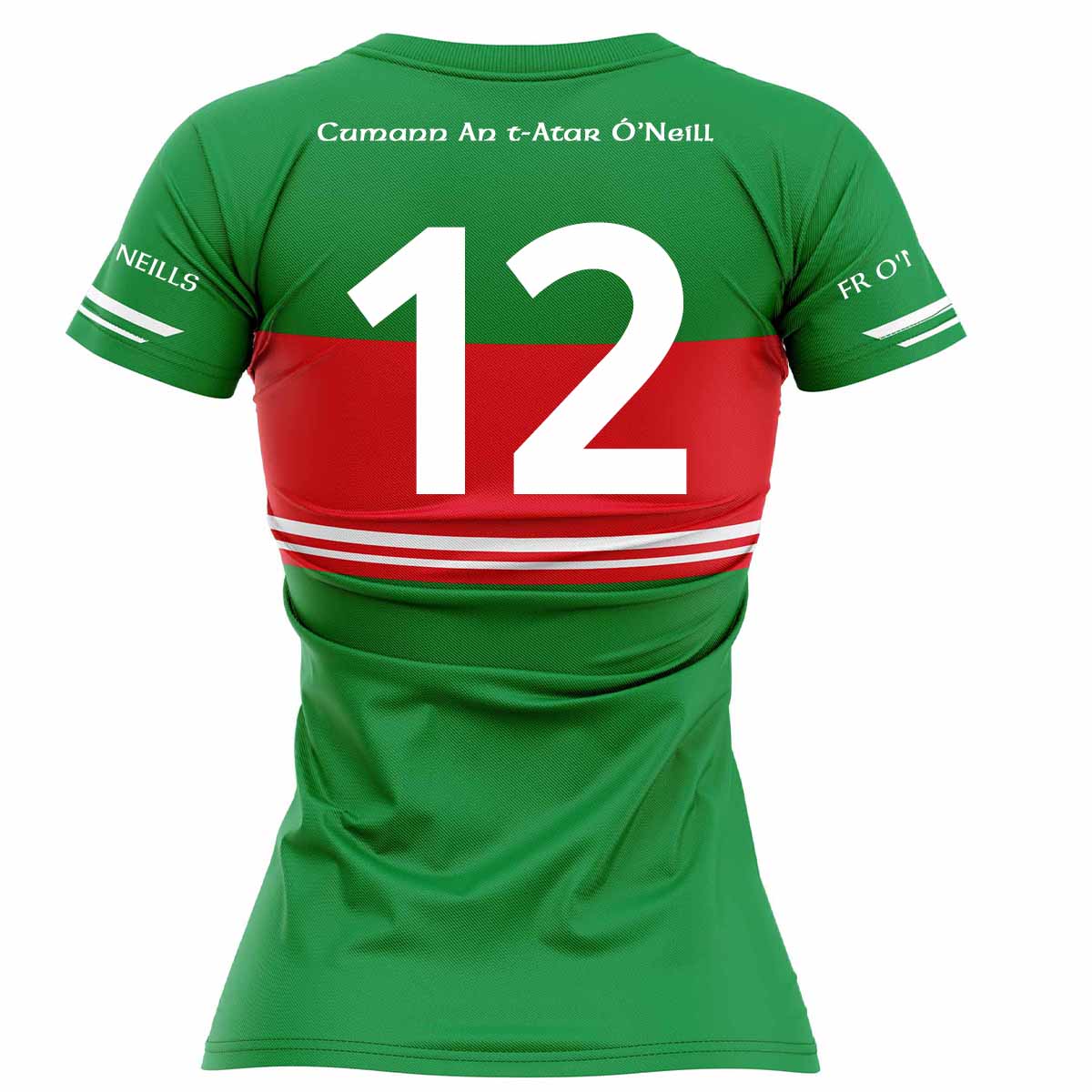 Mc Keever Fr O'Neills GAA Numbered Home Jersey - Womens - Green/Red