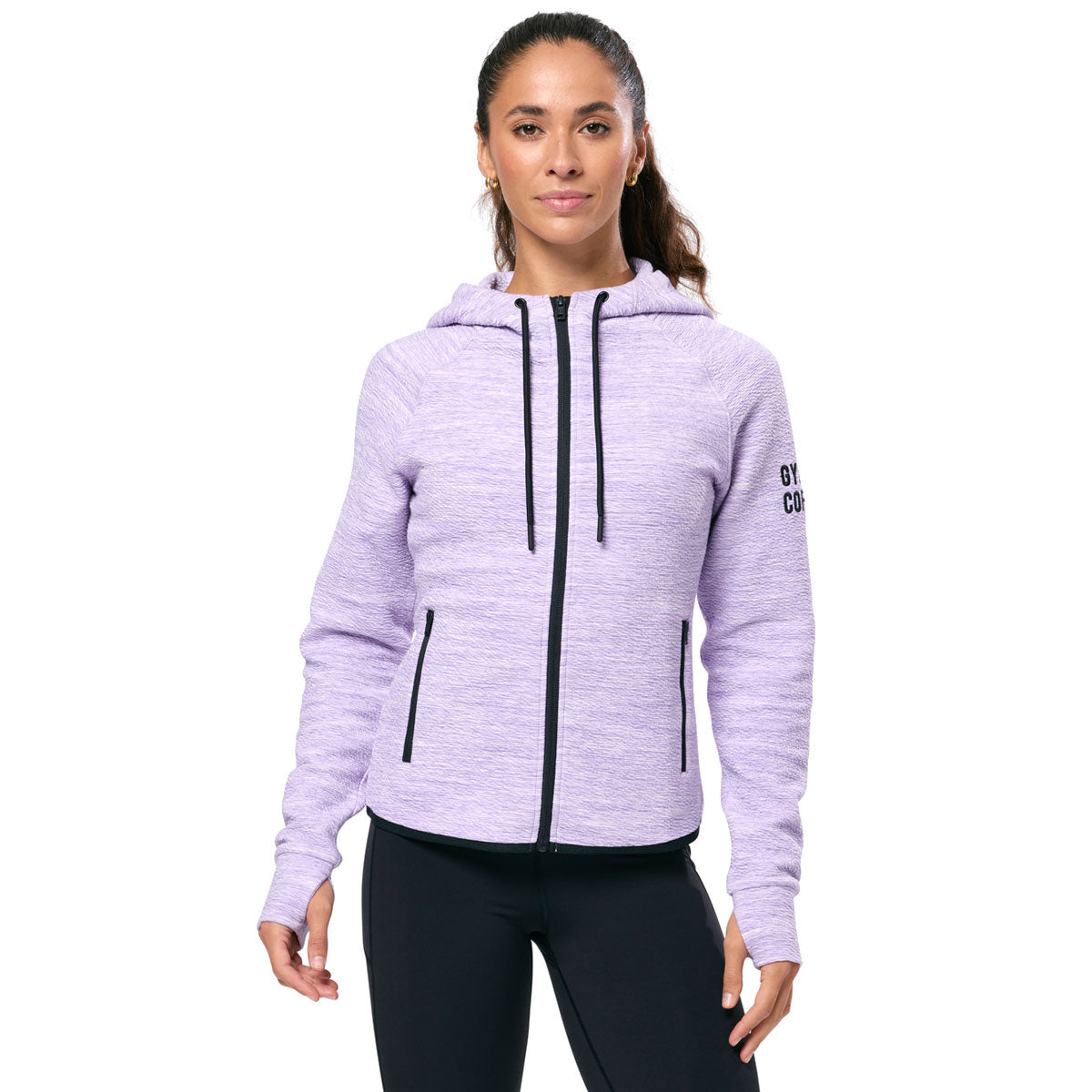 Gym+Coffee Fleck Hoodie - Womens - Lilac