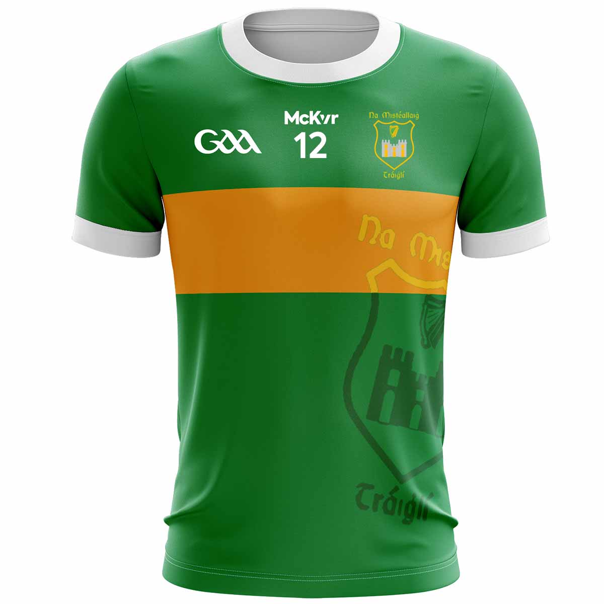 Mc Keever John Mitchels GAA Numbered Match Jersey - Adult - Green Player Fit