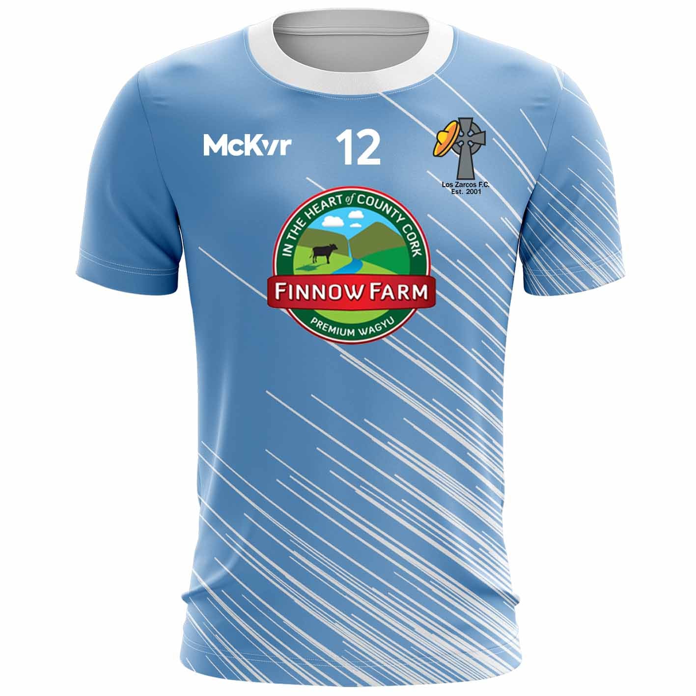 Mc Keever Los Zarcos FC Numbered Playing Jersey - Adult - Sky Player Fit