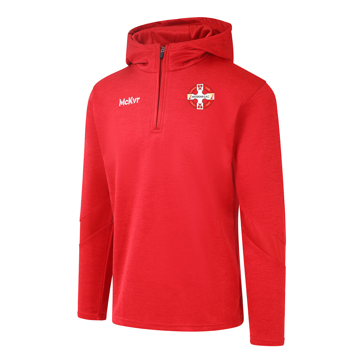 Mc Keever Amsterdam GAC Core 22 1/4 Zip Hoodie - Adult - Red