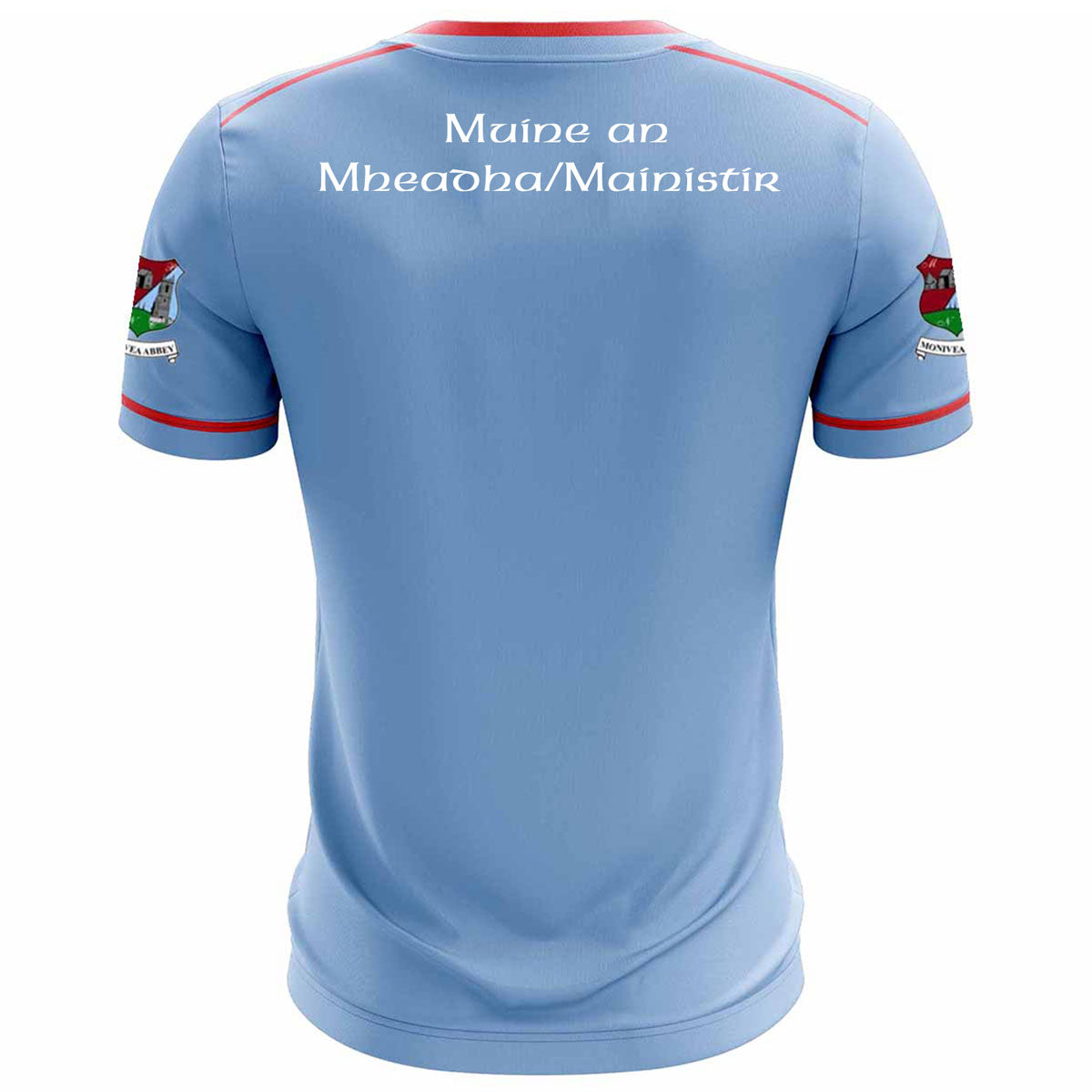 Mc Keever Monivea Abbey GAA Away Jersey - Adult - Sky/Red