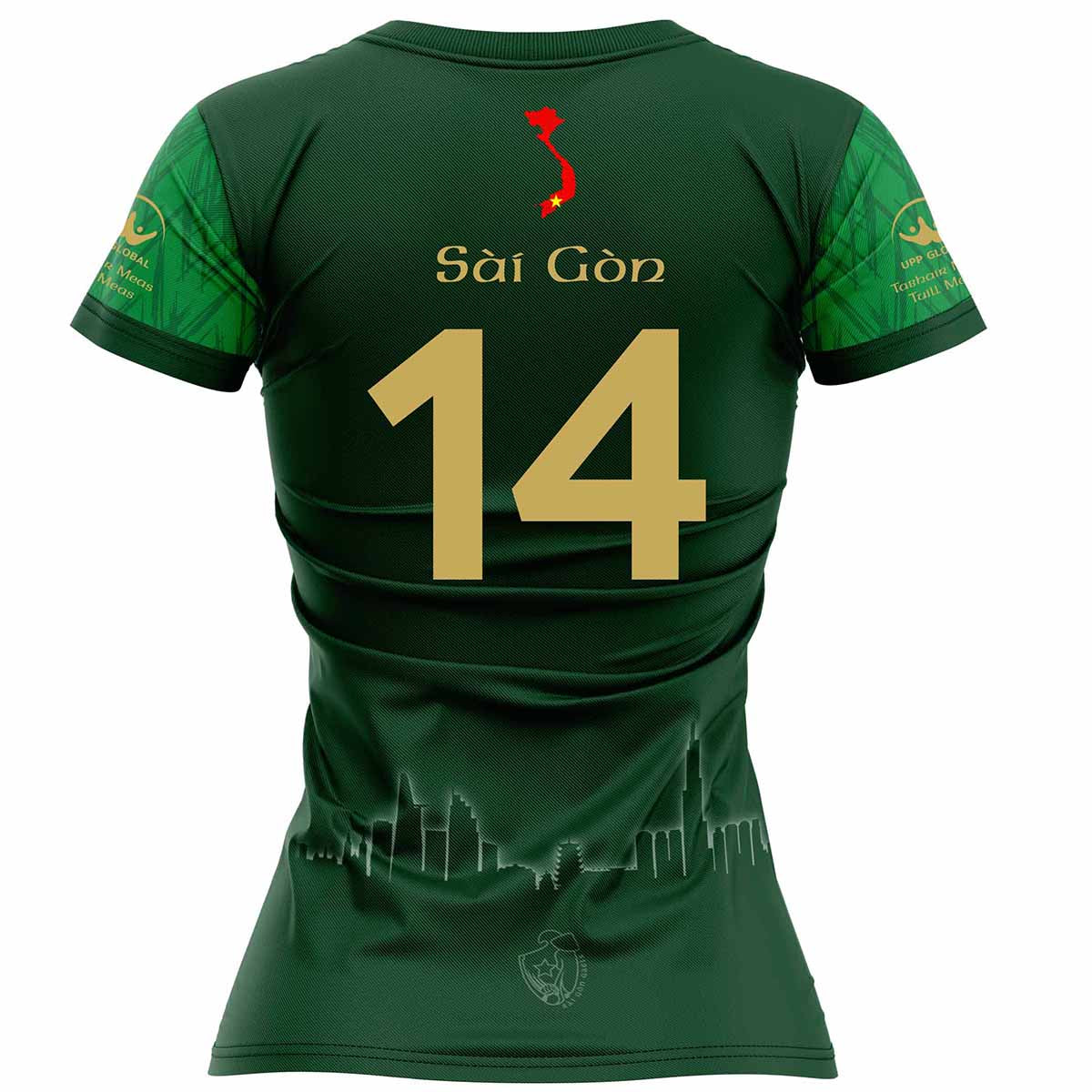 Mc Keever Saigon Gaels GAA Numbered Away Jersey - Womens - Green