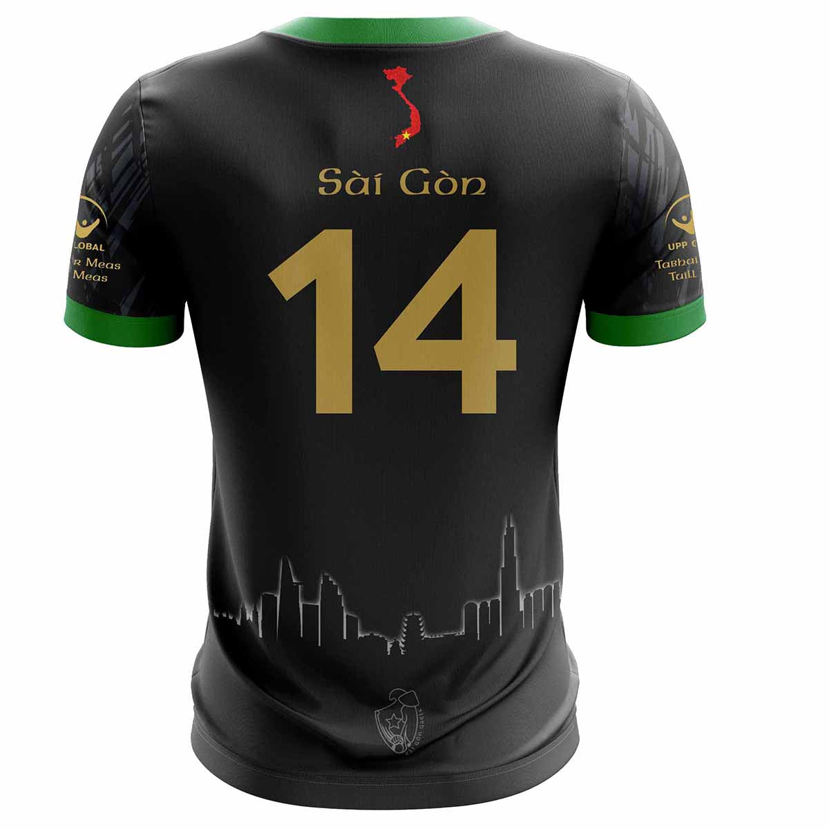 Mc Keever Saigon Gaels GAA Numbered Home Jersey - Adult - Black Player Fit