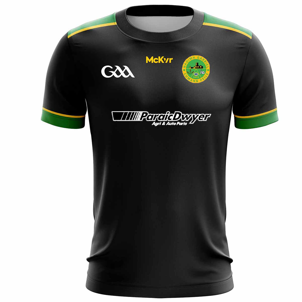 Mc Keever St Gabriels GAA Playing Jersey - Adult - Black Player Fit