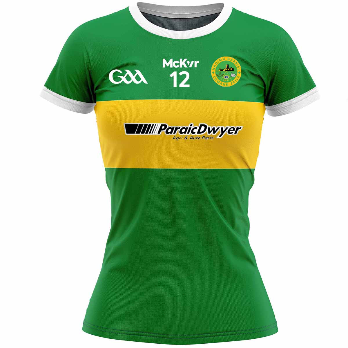 Mc Keever St Gabriels GAA Numbered Playing Jersey - Womens - Green