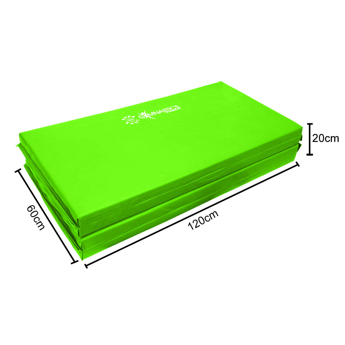 Sure Shot Foldable (4 Fold) Gym Mat - 50mm Lime Green