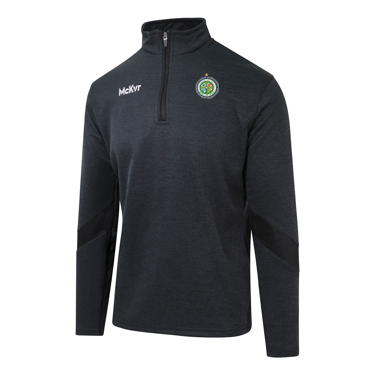 Mc Keever The Association of Irish Celtic Supporters Clubs Core 22 1/4 Zip Top - Adult - Black