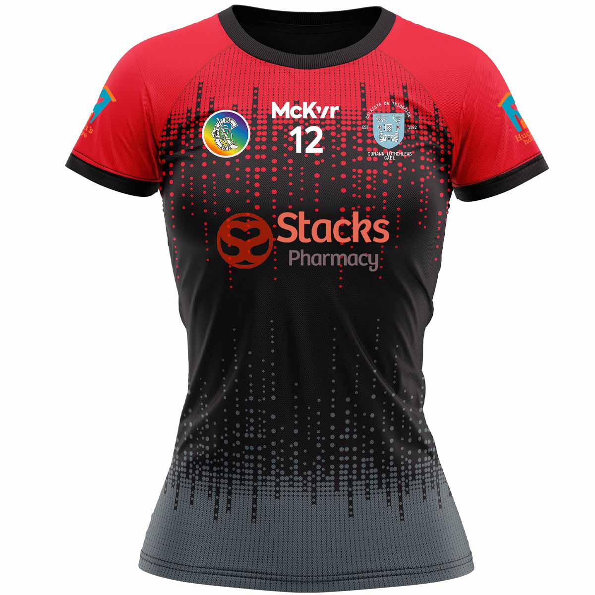 Mc Keever Trinity College Dublin Camogie Numbered Playing Jersey - Womens - Black/Red