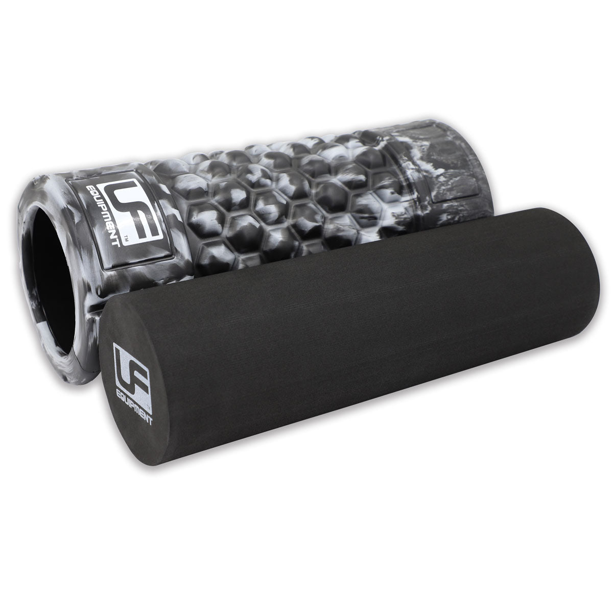 UFE 2 in 1 Massage Roller Set - Black/Silver