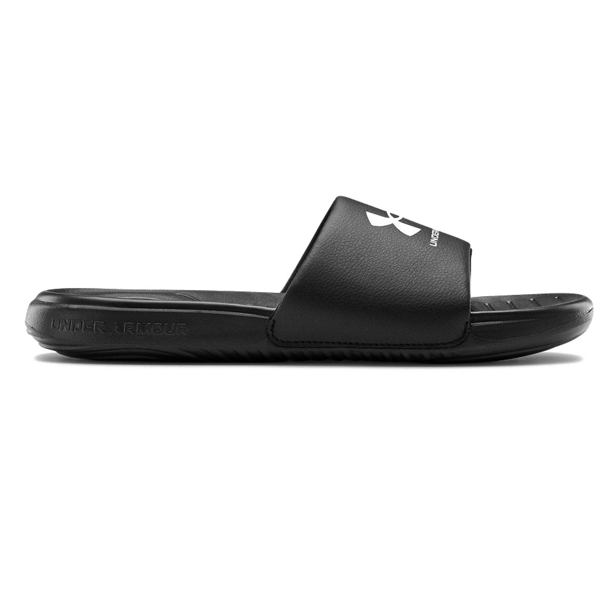 Under Armour Ansa Fixed Sliders - Mens - Black/Black/White