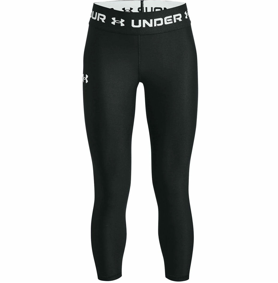 Under Armour HeatGear Armour Ankle Crop Leggings - Girls - Black/White