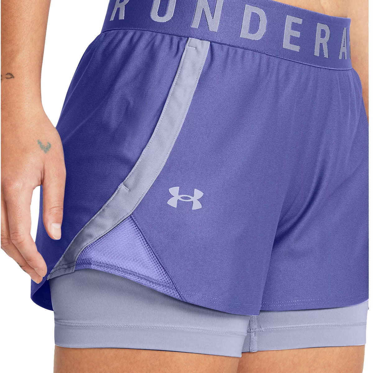 Under Armour Play Up 2 in 1 Shorts - Womens - Starlight/Celeste