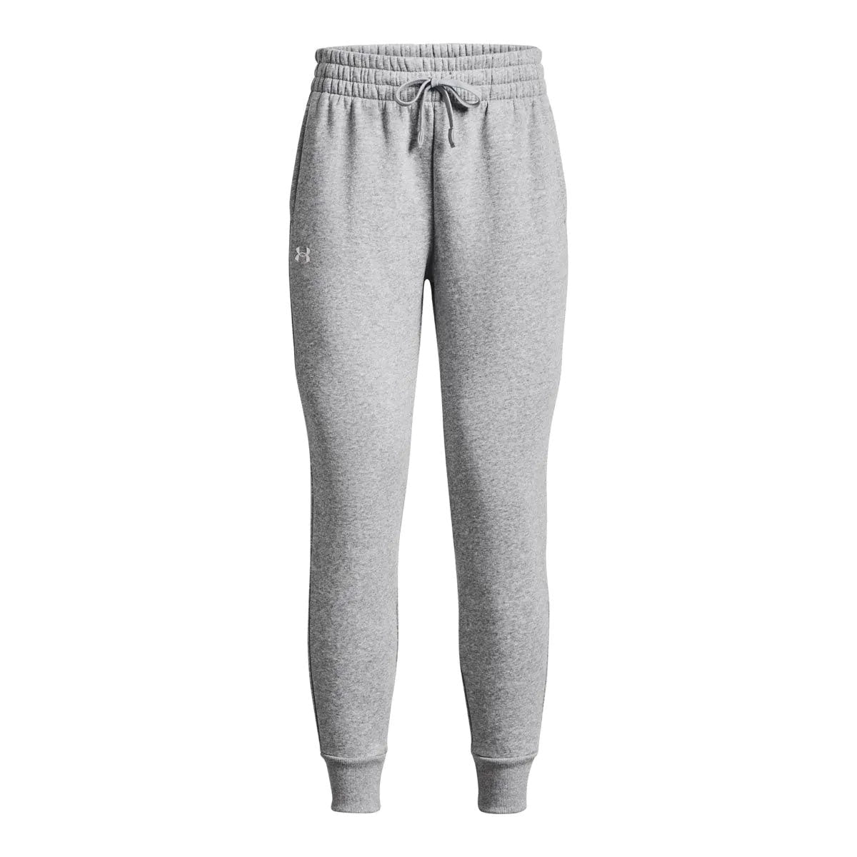 Under Armour Rival Fleece Jogger Pants - Womens - Mod Grey Light Heather/White