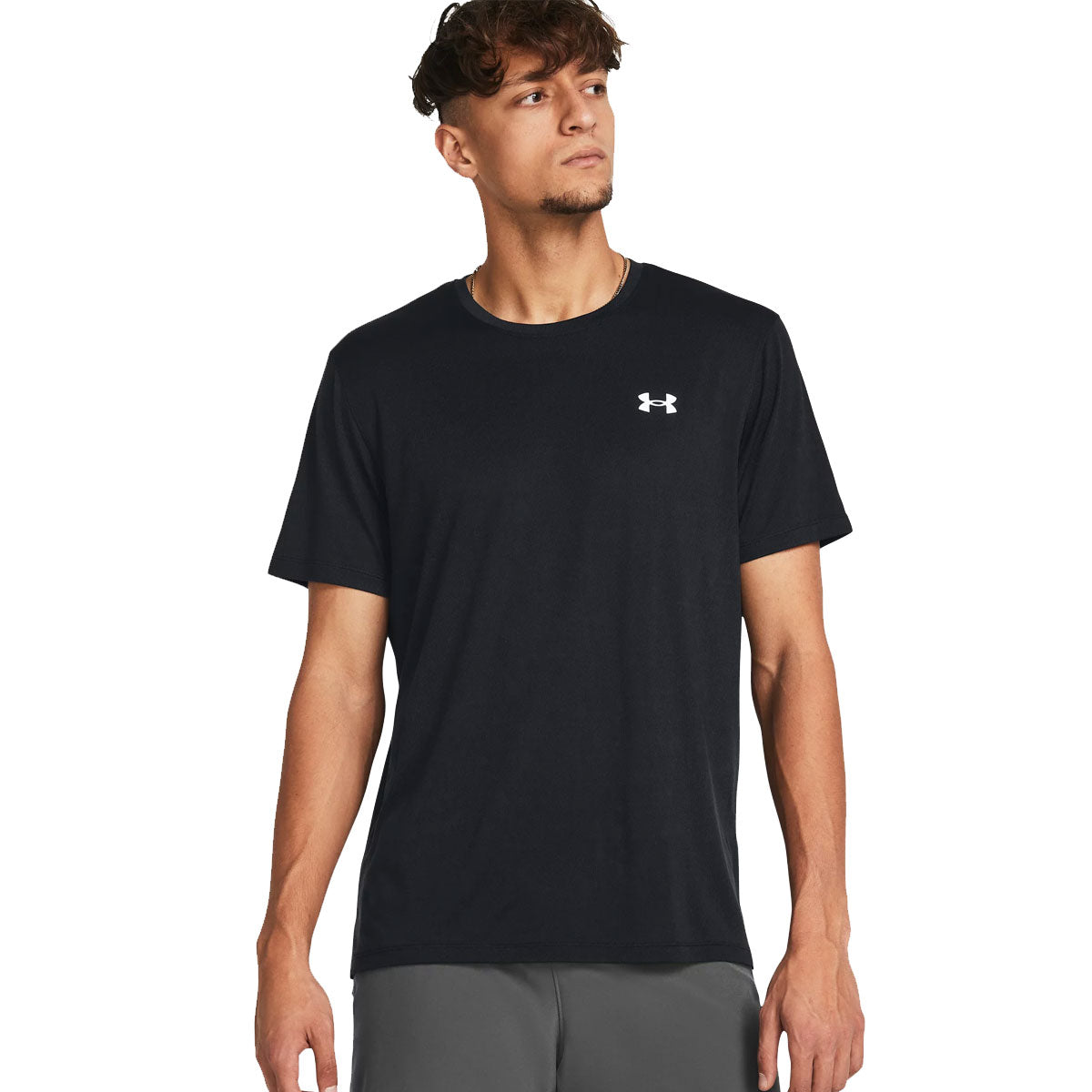 Under Armour Streaker Splatter Short Sleeve Running Tee - Mens - Black/Anthracite/Reflective