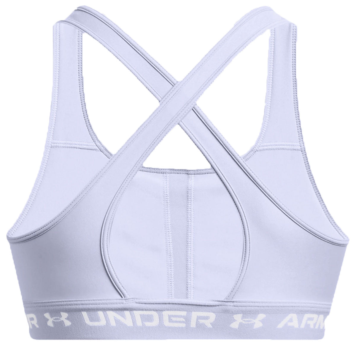 Under Armour Armour Mid Crossback Sports Bra - Womens - Celeste/White