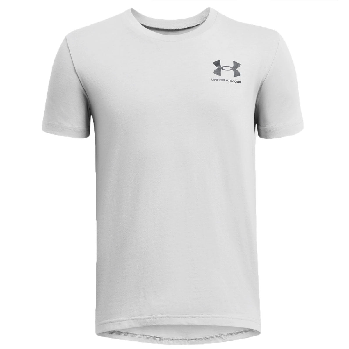 Under Armour Sportstyle Left Chest Short Sleeve Tee - Boys - Mod Grey Medium Heather/Black