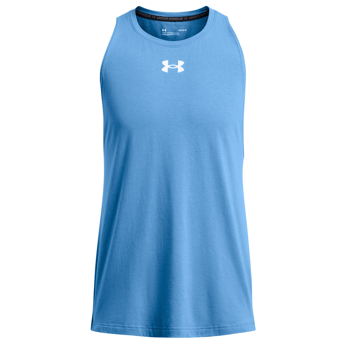 Under Armour Baseline Cotton Tank Top - Mens - Viral Blue/White