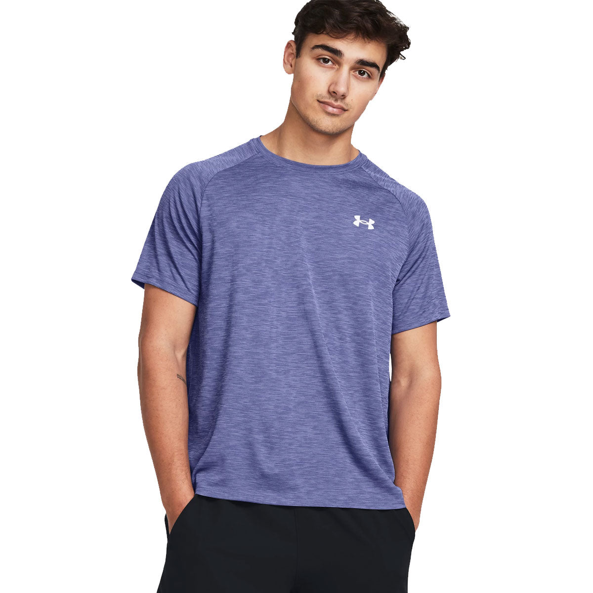 Under Armour Tech Textured Short Sleeve Tee - Mens - Starlight/Black