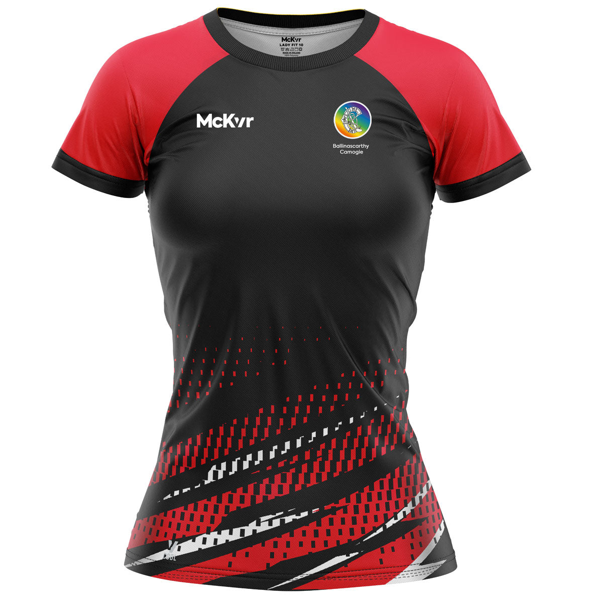 Mc Keever Ballinascarthy Camogie Training Jersey - Adult - Black/Red Player Fit