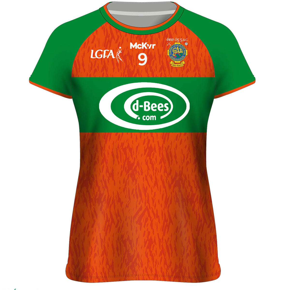 Mc Keever Eire Og GAC LGFA Numbered Playing Jersey - Womens - Orange