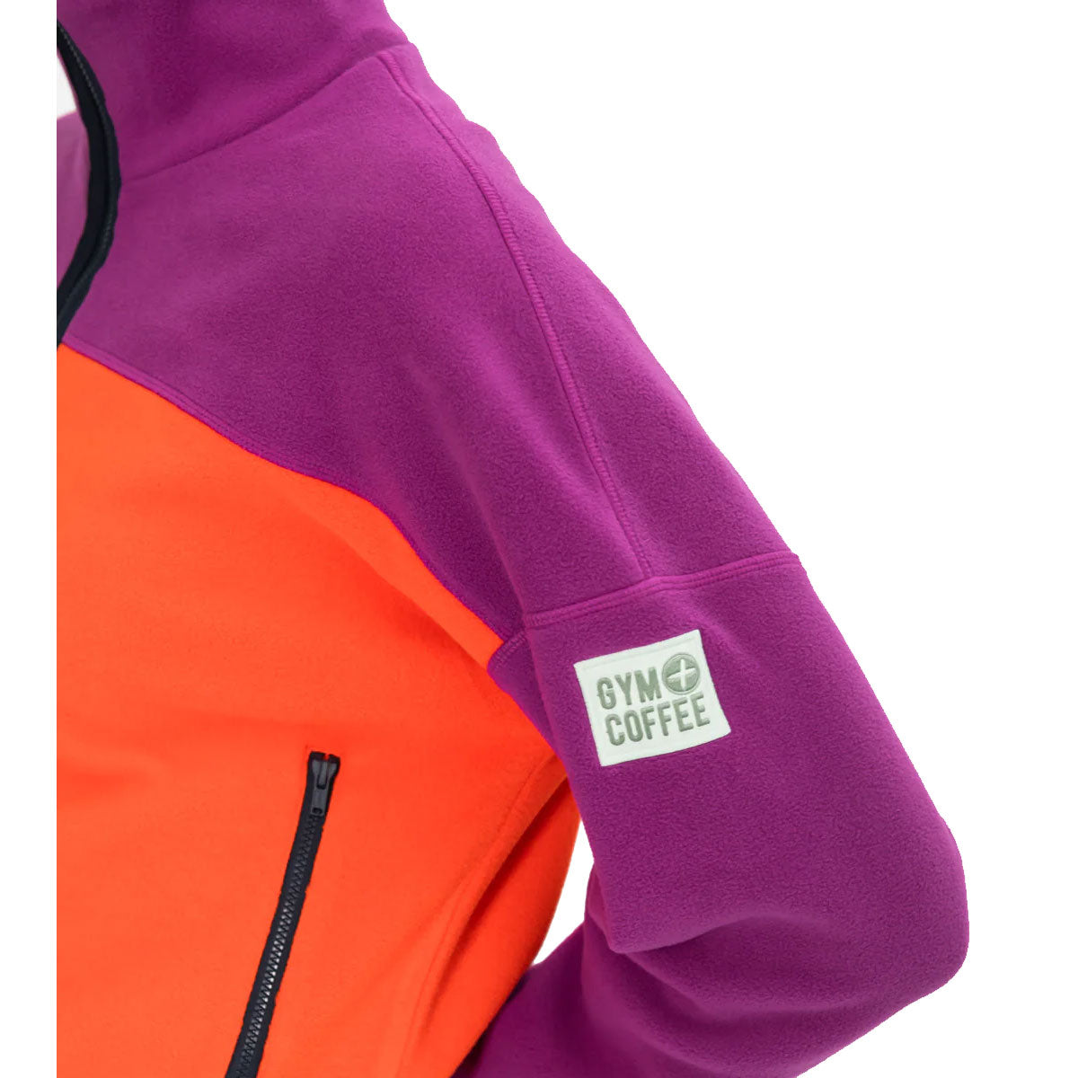 Gym+Coffee Half Zip Polar Fleece - Womens - Very Berry