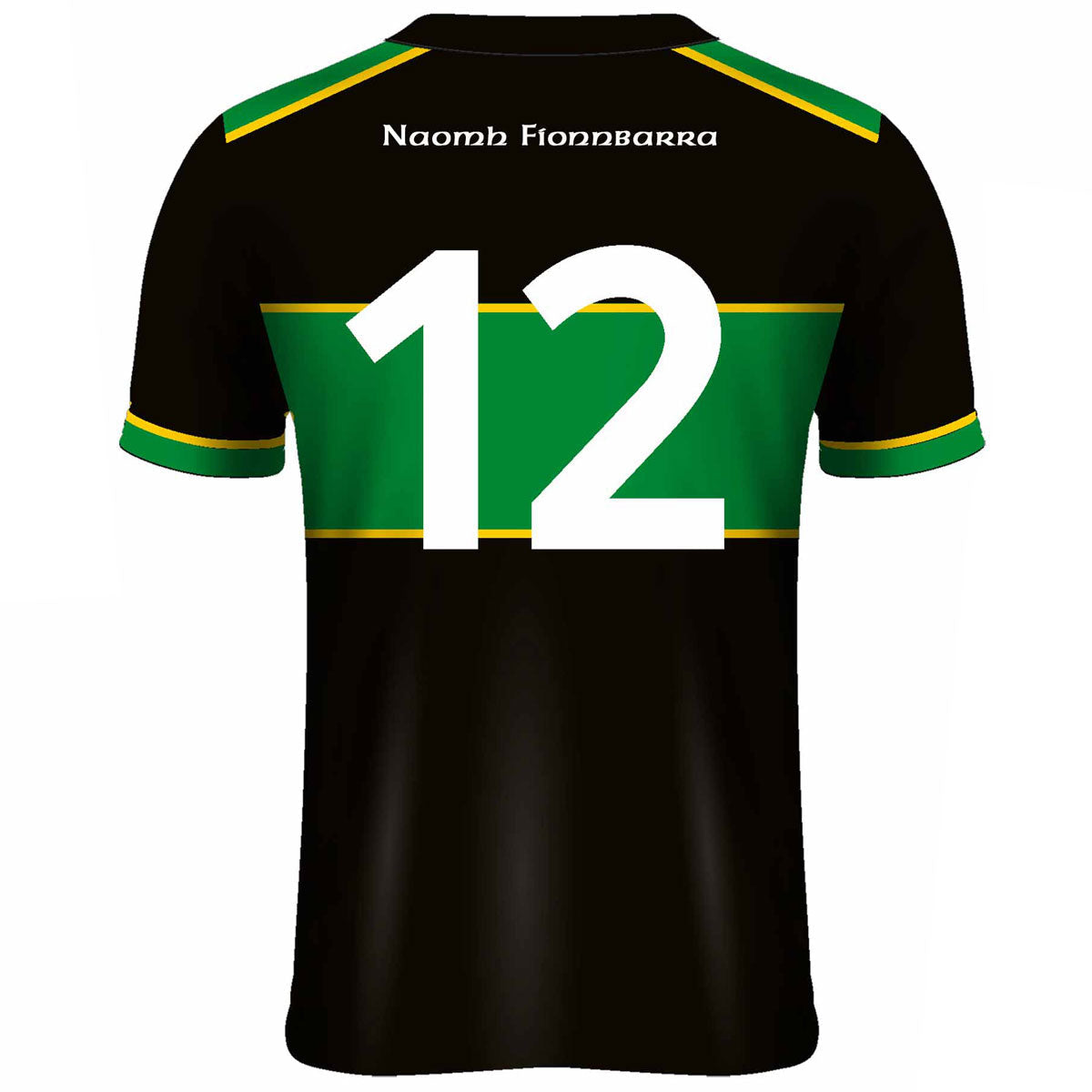 Mc Keever Naomh Fionnbarra & St Anne's GFG Numbered Away Jersey - Adult - Black/Green