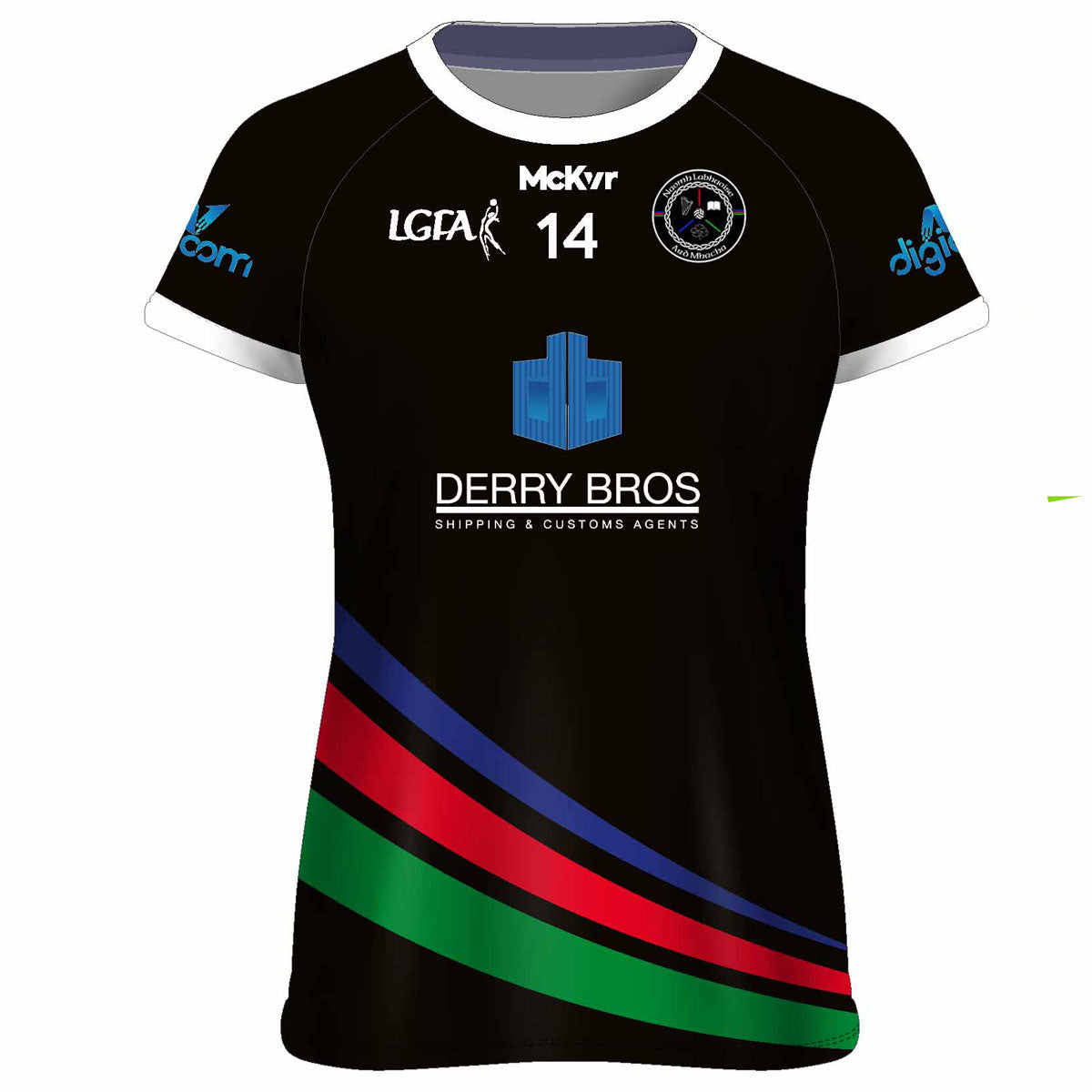 Mc Keever Naomh Labhaoise CLG Numbered Playing Jersey - Womens - Black