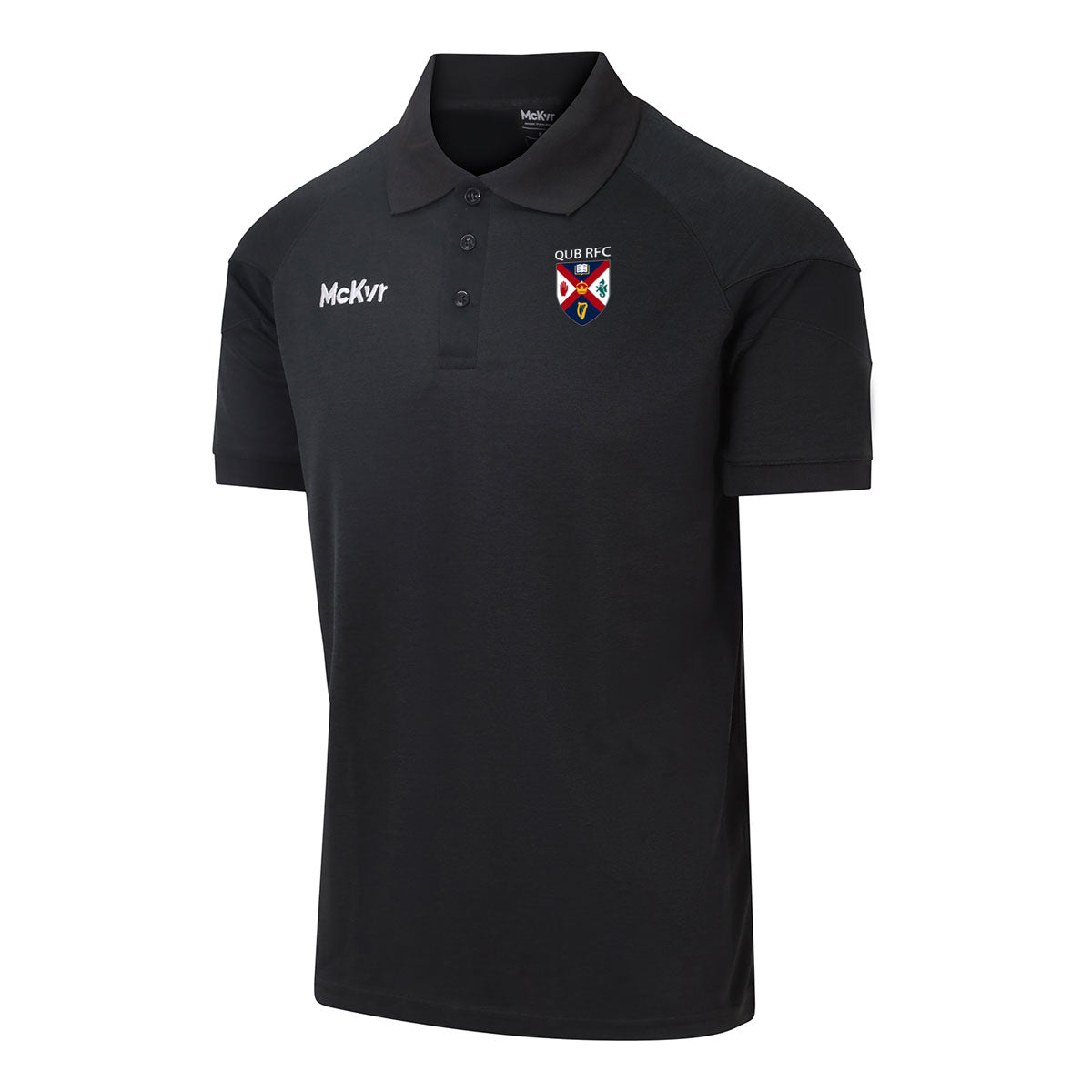 Mc Keever QUB RFC Core 22 Polo Top - Adult - Black