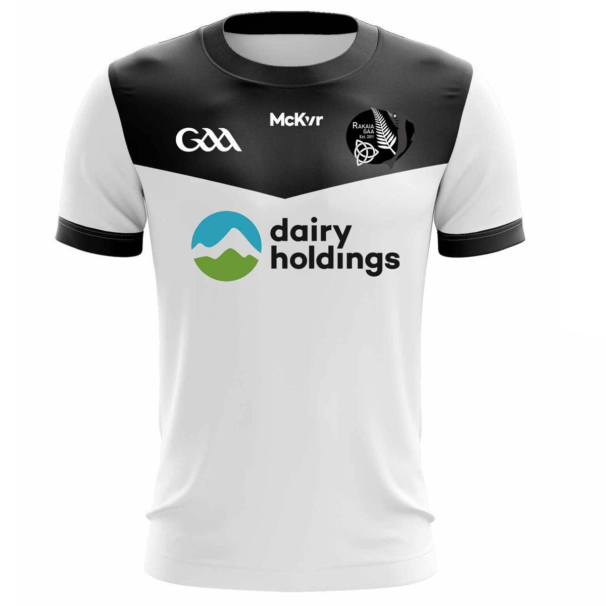 Mc Keever Rakaia GAA Goalkeeper Jersey - Adult - White/Black Player Fit