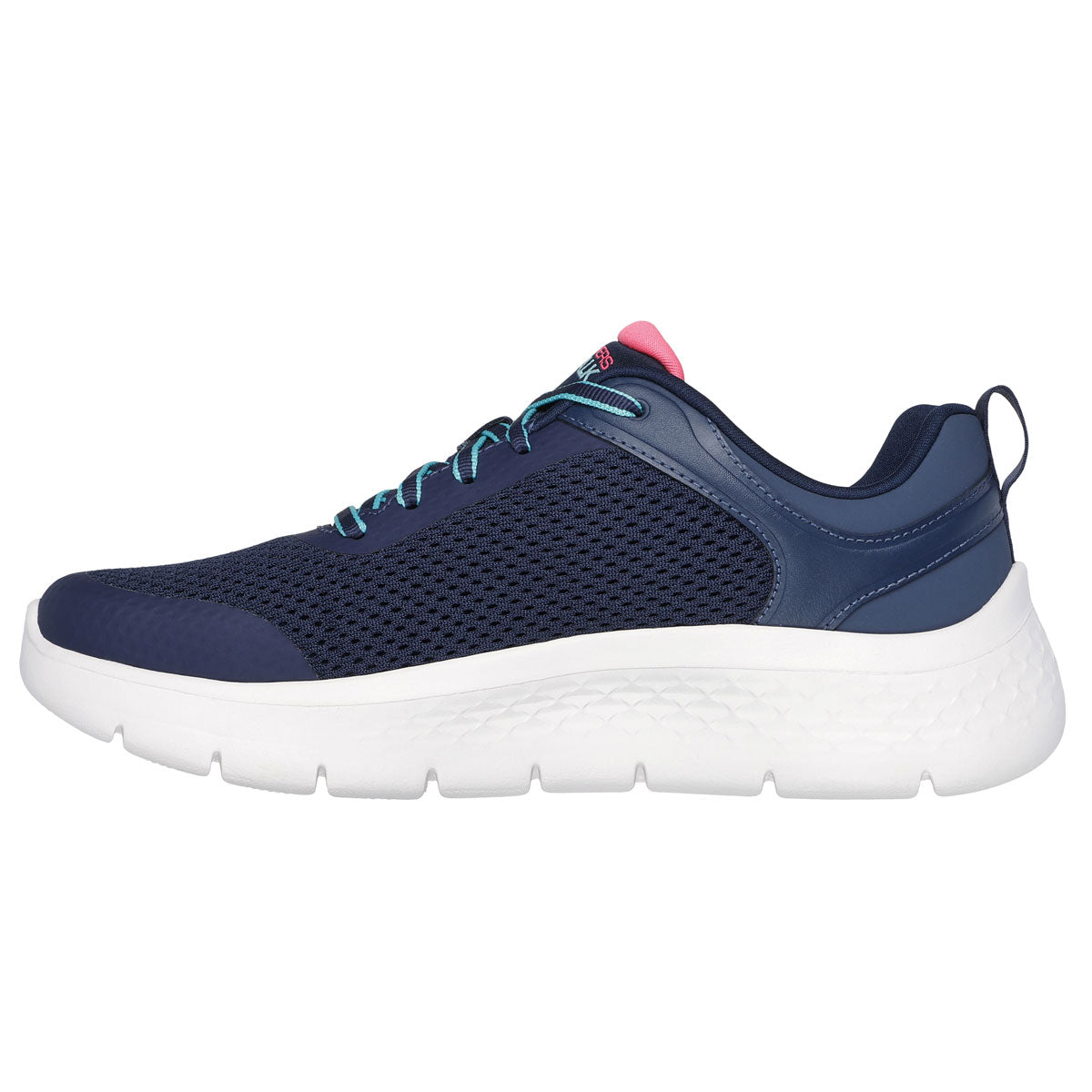 Skechers Go Walk Flex Trainers - Womens - Navy/White/Pink