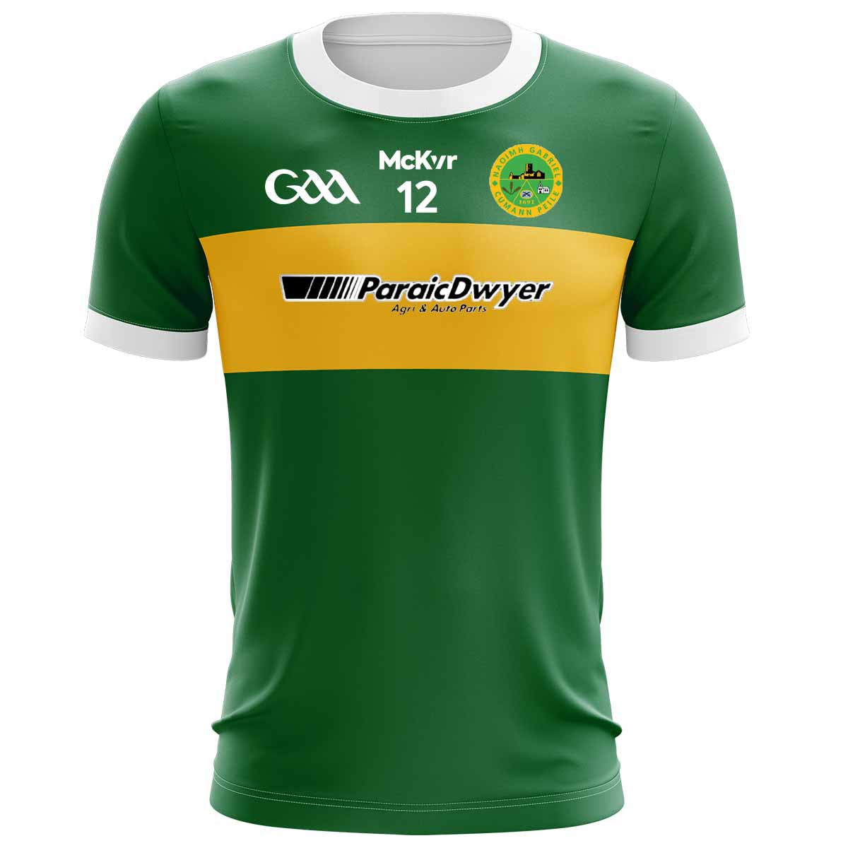 Mc Keever St Gabriels GAA Numbered Playing Jersey - Adult - Green