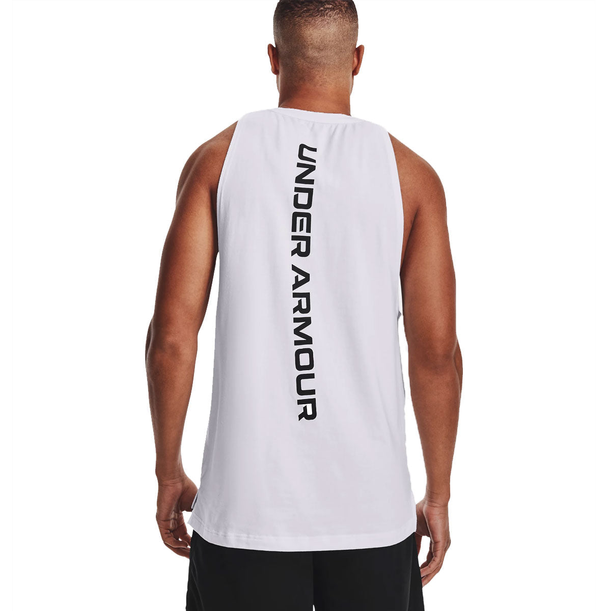 Under Armour Baseline Cotton Tank Top - Mens - White/Black