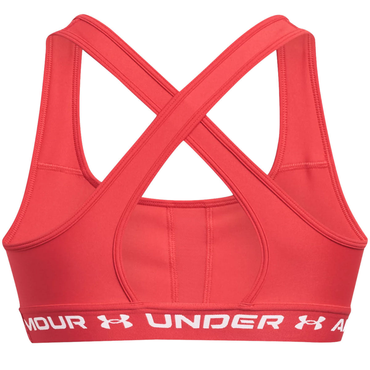 Under Armour Armour Mid Crossback Sports Bra - Womens - Red Solstice/White