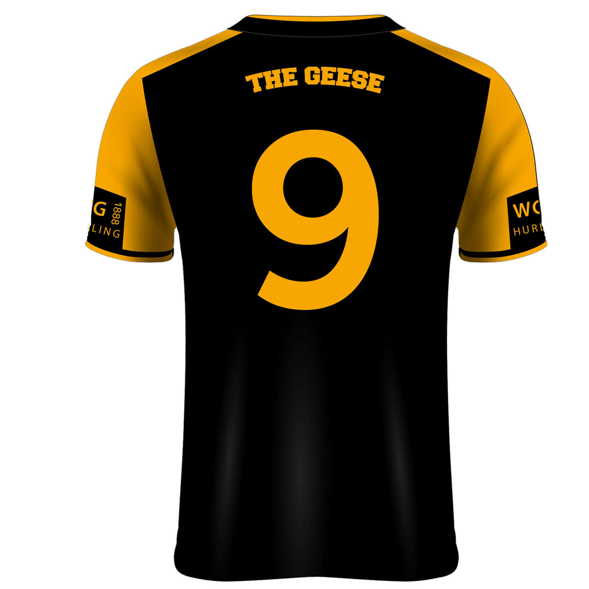 Mc Keever Wild Geese GAA Numbered Match Jersey - Youth - Black/Amber