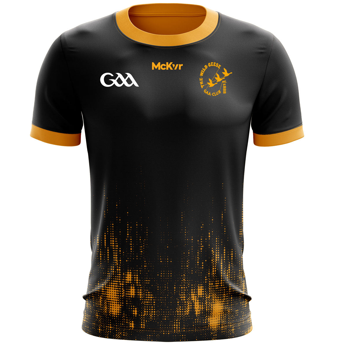 Mc Keever Wild Geese GAA Training Jersey - Adult - Black Glitch