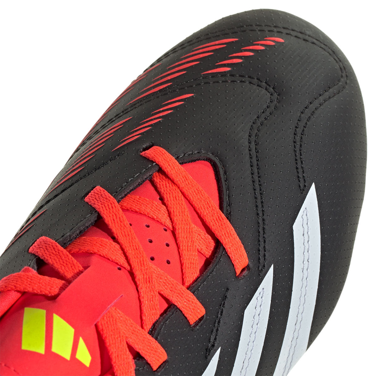 adidas Predator Club FxG Football Boots - Adult - Black/White/Solar Red